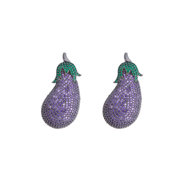 Eggplant Earring