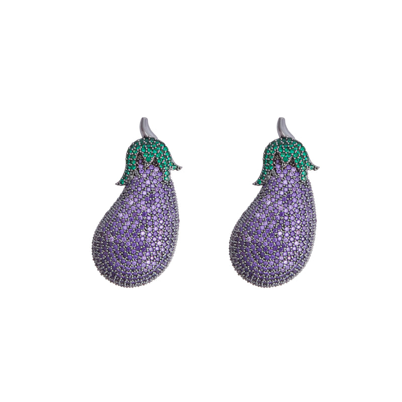 Eggplant Earring