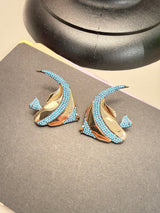 Purple Fish Earring