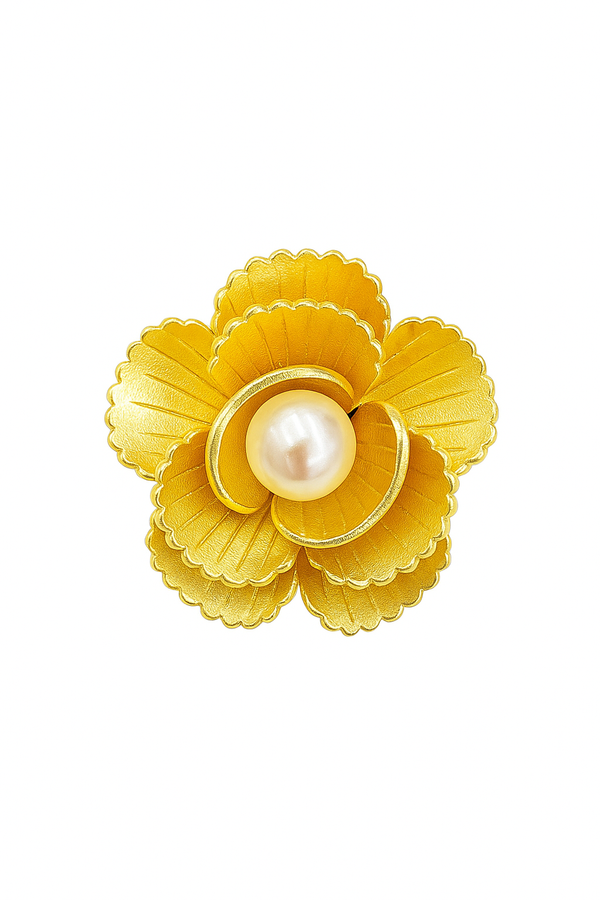 Flower Pearl Broş