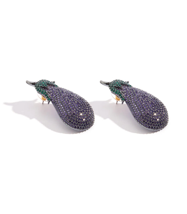 Eggplant Earring